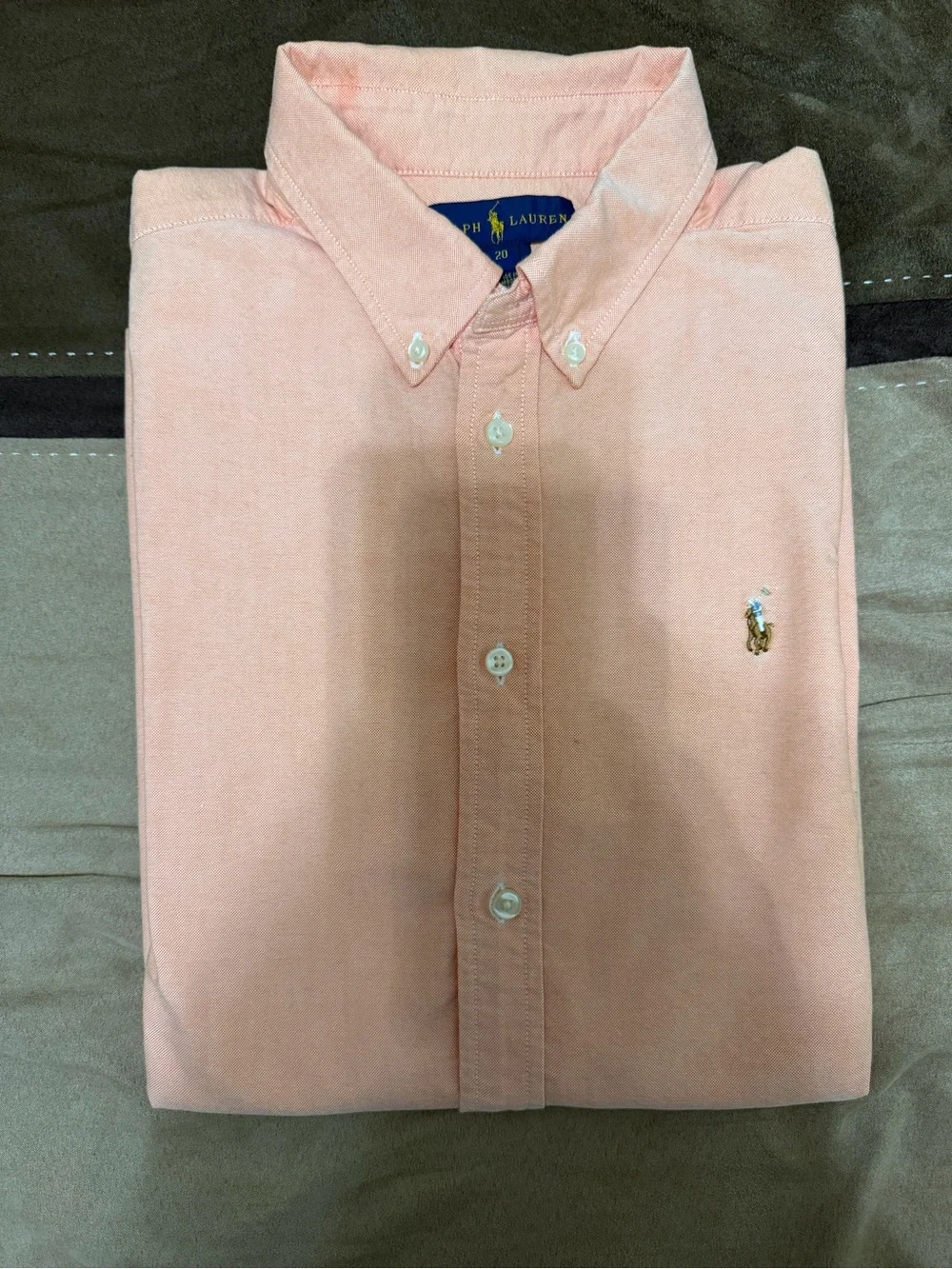 Ralph Lauren kids size 20 Light Pink Button-Down Oxford Shirt